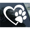 Heart With Dog Paw Puppy Love Vinyl Decal Car Sticker